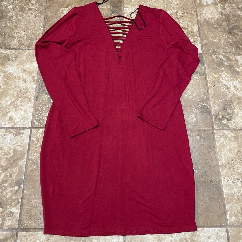 Forever 21 plus size red dress 3xl